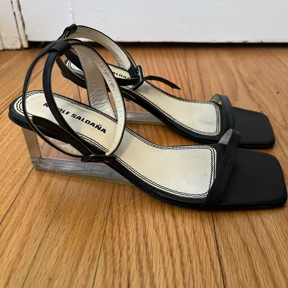 NICOLE SALDANA - ALYSSA LUCITE HEELS